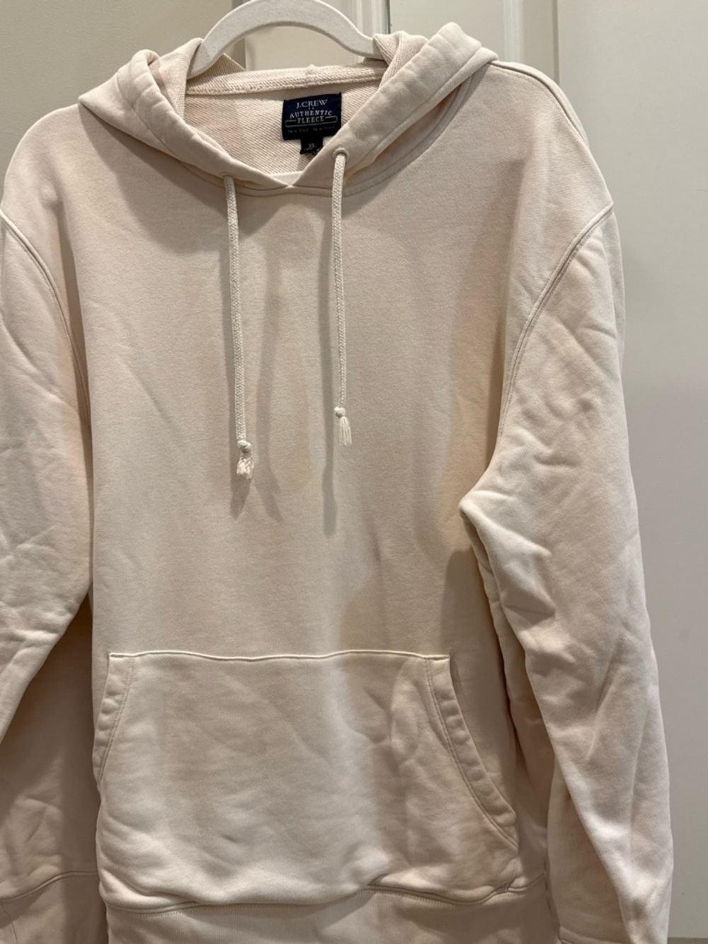 J. Crew woman’s Crewneck Hoodie in Light Cream